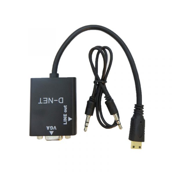 مبدل تصویر Mini HDMI به VGA برند D-NET