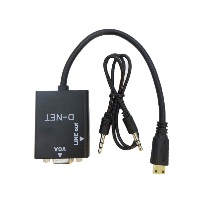 مبدل تصویر Mini HDMI به VGA برند D-NET مبدل تصویر Mini HDMI به VGA برند D-NET
