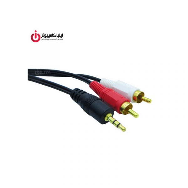 کابل تبدیل صدا 3.5 میلیمتری استریو به دو فیش RCA دی نت 3 متری