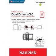 فلش مموری OTG Micro B USB3.0 سن دیسک مدل M3.0 SDDD3 ظرفیت 32 گیگابایت