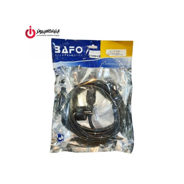 کابل برق پاور کامپیوتر بافو 3C*1.5mm مدل EU-C15 به طول 3 متر