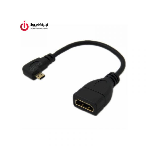 مبدل تصویر Micro HDMI نر به HDMI ماده 90 درجه برند دی نت