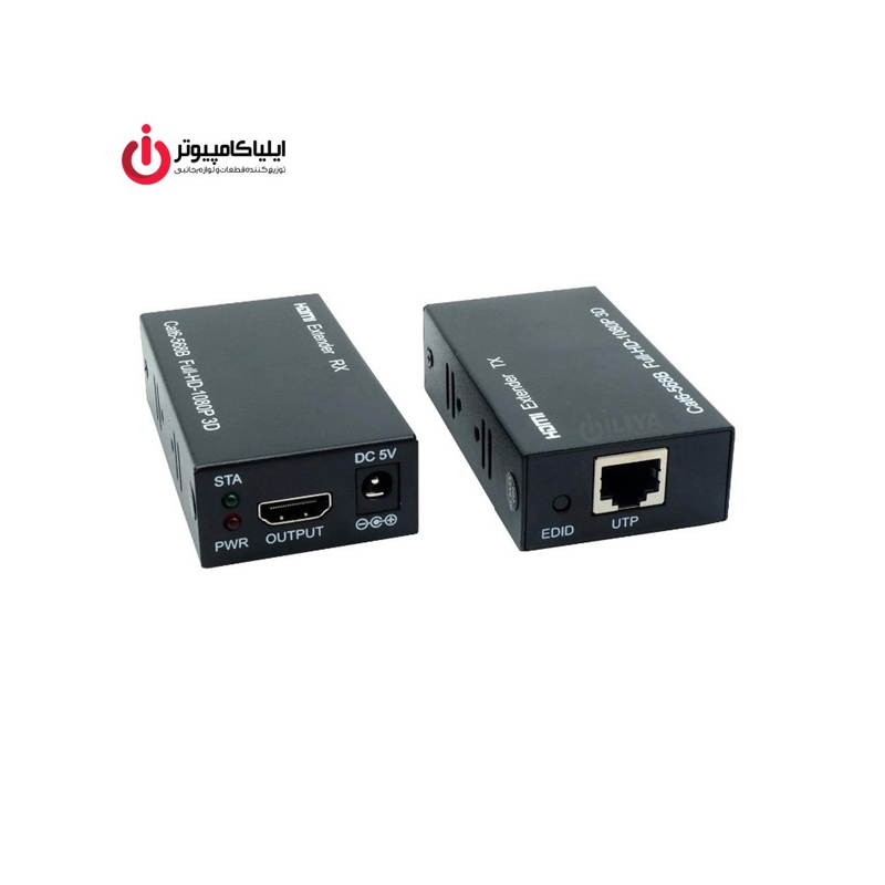مبدل تقویت کننده طول HDMI تا 60 متر از طریق شبکه LAN برند دی نت مبدل تقویت کننده طول HDMI تا 60 متر از طریق شبکه LAN برند دی نت