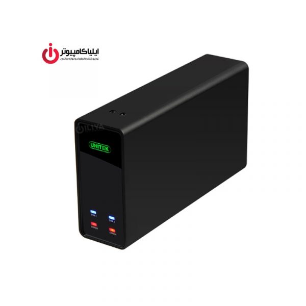 باکس هارددیسک 2.5 اینچی اتصال USB3.1 Type-C یونیتک مدل Y-3364 با قابلیت RAID