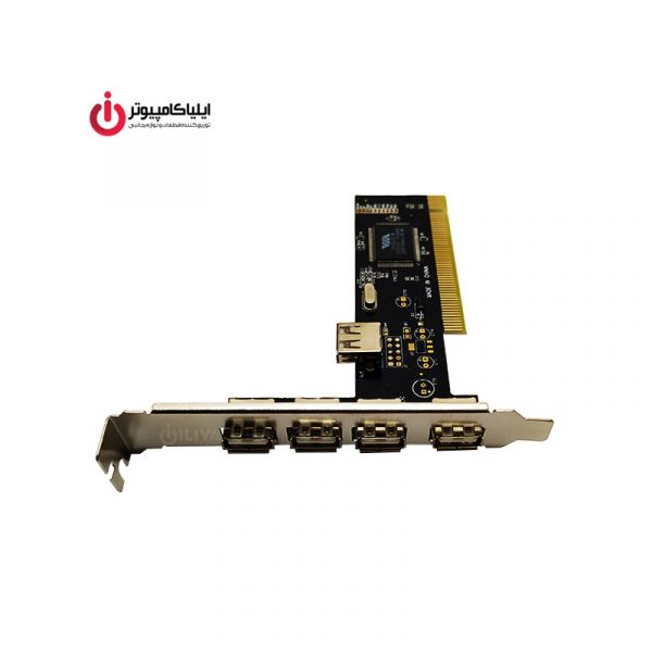 کارت PCI پنج پورت درگاه USB2.0 برند شارک مدل VT6212L