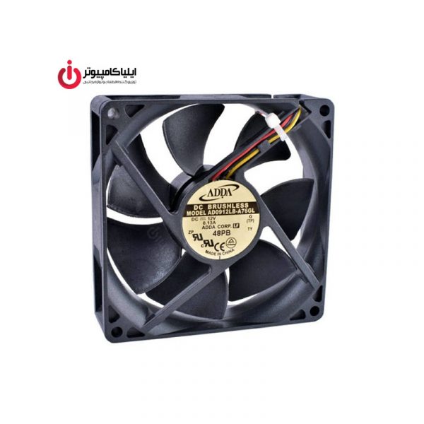 فن خنک کننده 9x9 برند ADDA مدل AD0912LB-A76GL با قطر 2.5 سانتیمتر