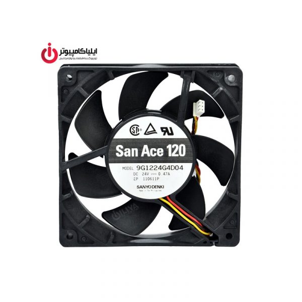 فن خنک کننده 12*12 مدل San Ace 9G1224G4D04 و قطر 2.5 سانتیمتر