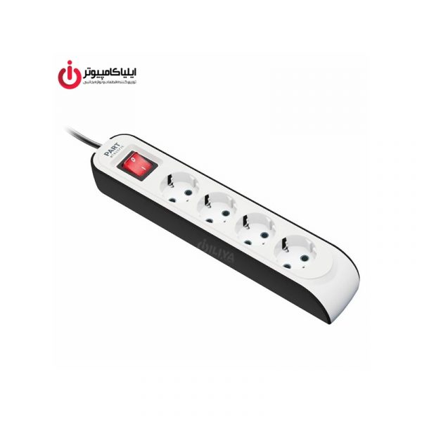 رابط برق 4 کانال پارت الکتریک با کابل 1.8 متر مدل Part Electric 8757
