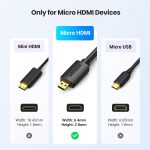 کابل تصویر Micro HDMI به HDMI یوگرین مدل UGREEN HD127-30102 به طول 1.5 متر - تصویر 9