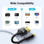 کابل تصویر Micro HDMI به HDMI یوگرین مدل UGREEN HD127-30102 به طول 1.5 متر - تصویر 2