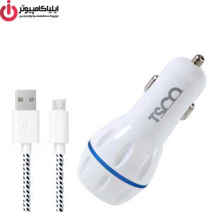 شارژر فندکی تسکو مدل TCG 28 به همراه کابل تبدیل microUSB