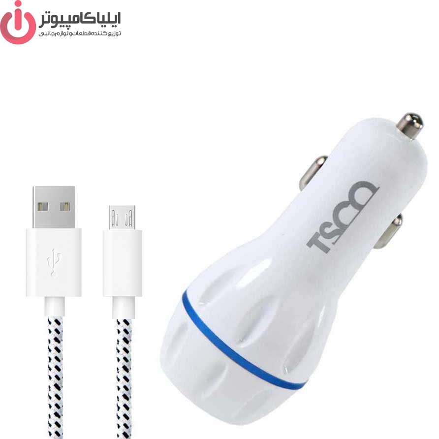 شارژر فندکی تسکو مدل TCG 28 به همراه کابل تبدیل microUSB شارژر فندکی تسکو مدل TCG 28 به همراه کابل تبدیل microUSB