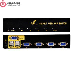 سوئیچ KVM VGA چهار پورت فرانت مدل FN-K4US به همراه ریموت - تصویر 5