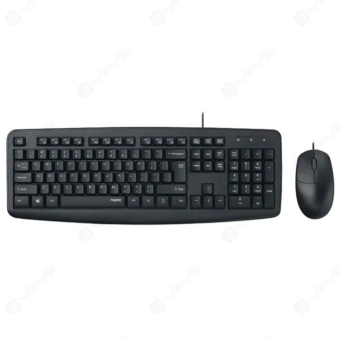 yopshop.ir-Rapoo-NX1600-Wired-Optical-Mouse-Keyboard-1 کیبورد و ماوس USB رپو مدل NX1600 - تصویر 1