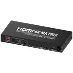 سوئیچ ماتریکس 4 در 2 HDMI با قابلیت 3D و رزولوشن 4K برند تراست مدل TC-HMX-42