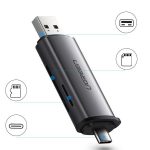 کارت خوان یوگرین مدل UGREEN CM185-50706 با قابلیت OTG Type-C