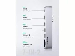 هاب شش پورت Type-C یوگرین مدل UGREEN CM380*80856 - تصویر 2