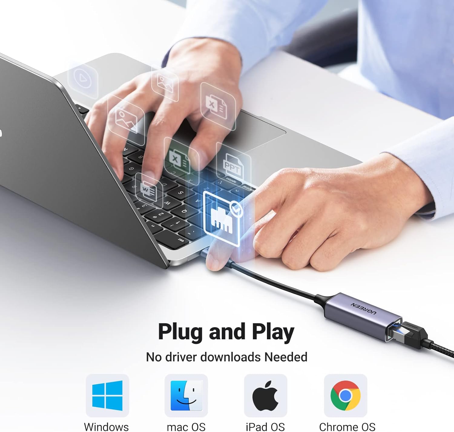 مبدل Type-C به Ethernet یوگرین مدل UGREEN CM199-50737