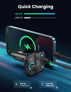 شارژر فندکی و پخش کننده بلوتوث یوگرین مدل UGREEN CD229-80910 - تصویر 3