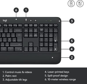 کیبورد و موس بی سیم لاجیتک مدل LOGITECH MK545 - تصویر 6