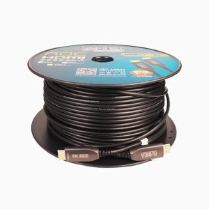 کابل فیبر نوری HDMI 2.1 کی نت پلاس مدل KNET PLUS KP-CHAOC21280 به طول 80 متر
