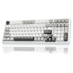 کيبورد گیمینگ سيم دار ، وايرلس و بلوتوثی آئولا مدل AULA F99 Gray Switch - تصویر 3