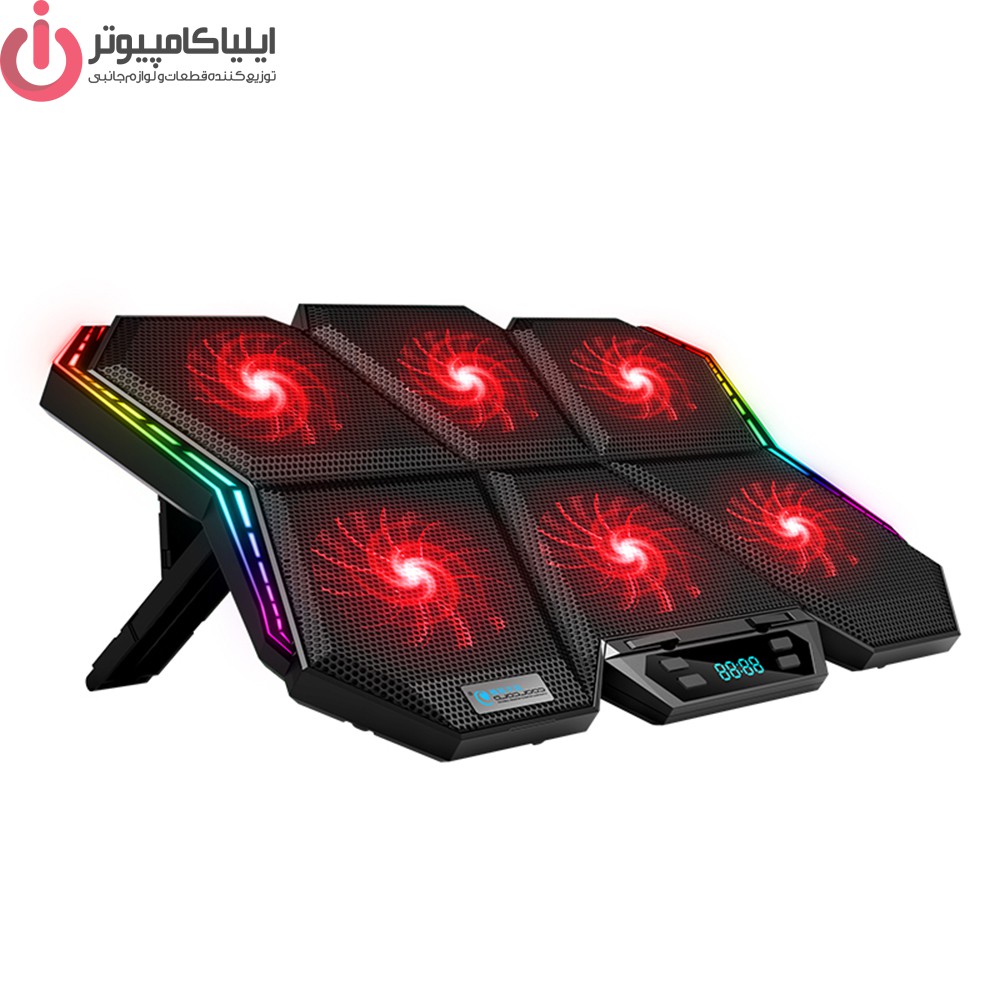 19be051cbe5880ad86fe02e58a8ec8a14f86f2a6_1629795050 خنک کننده لپ تاپ کولکلد مدل CoolCold K40 RGB پنج فن با تنظیم ارتفاع - تصویر 1