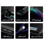 خنک کننده لپ تاپ کول‌کلد مدل CoolCold K40 RGB پنج فن با تنظیم ارتفاع - تصویر 7