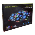 خنک کننده لپ تاپ مدل CoolCold K44 RGB پنج فن با تنظیم ارتفاع - تصویر 4