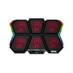 خنک کننده لپ تاپ کول‌کلد مدل CoolCold K40 RGB پنج فن با تنظیم ارتفاع - تصویر 2