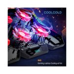 خنک کننده لپ تاپ کول‌کلد مدل CoolCold K40 RGB پنج فن با تنظیم ارتفاع - تصویر 5