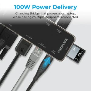 هاب 11 پورت USB-C پرومیت مدل PRIMEHUB-PRO