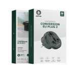 تبدیل برق 3 به 2 گرین لاین مدل Green Lion GNUVEUPLG2BK - تصویر 3