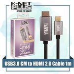کابل تبدیل USB-C به HDMI کی نت پلاس مدل KP-COCM2HD10 طول 1 متر - تصویر 3