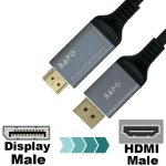 کابل Display به HDMI 8K@60Hz بافو مدل BAFO BF-2682C طول 2 متر