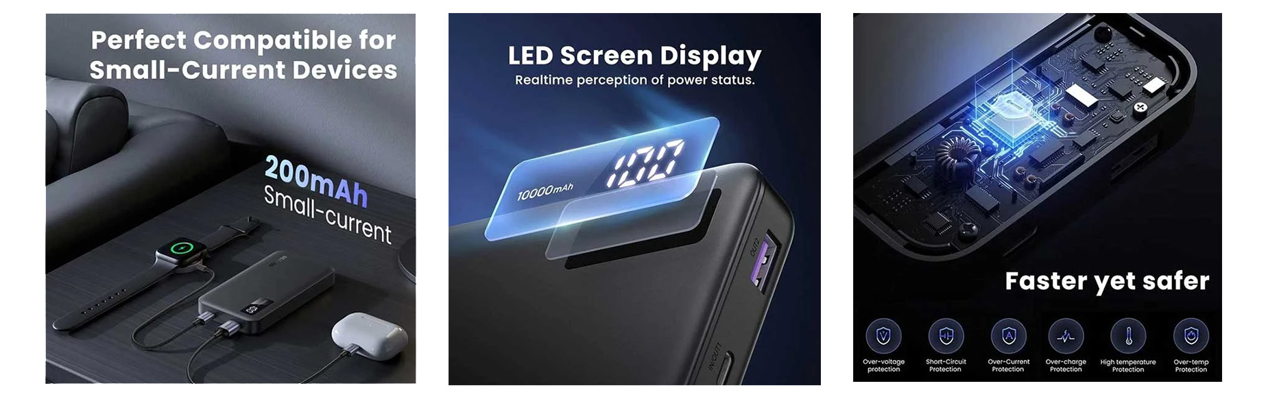 پاوربانک یوگرین مدل UGREEN PB311-25742 ظرفیت 10000 میلی آمپر ساعت