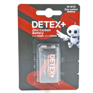 باتری کتابی دتکس پلاس مدل DETEX Zinc Carbon 9V 6F22