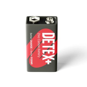 باتری کتابی دتکس پلاس مدل DETEX Zinc Carbon 9V 6F22