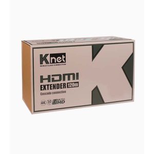 مبدل افزایش طول HDMI بر روی کابل شبکه کی نت مدل K-EXHDC120 بسته دو عددی