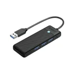 هاب 3 پورت USB3.0 اوریکو مدل ORICO PAPW3AT-U3-015 همراه شیار کارت‌ریدر