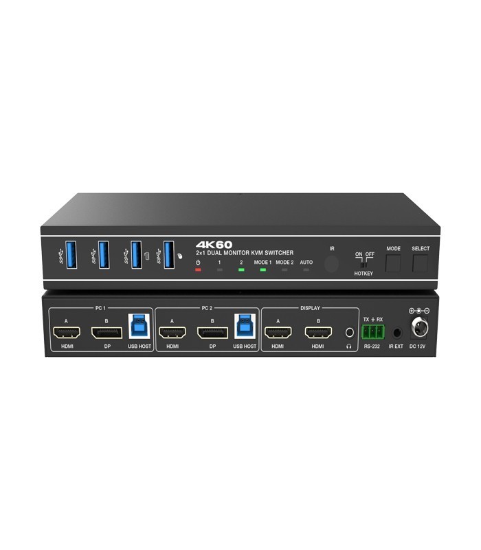 fn-k3d21 سوییچ KVM دو پورت HDMI , DISPLAY مدل FN-K3D21 - تصویر 1