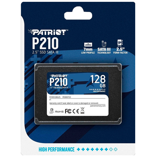 هارد اس اس دی اینترنال پاتریوت مدل PATRIOT P210 ظرفیت 128 گیگابایت