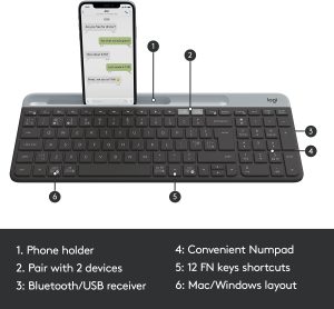 کيبورد وايرلس و بلوتوثی لاجیتک LOGITECH K580 - تصویر 5