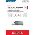 فلش مموری USB3.1 OTG Lightning سندیسک مدل SANDISK iXpand Flash Drive Flip ظرفیت 64GB - تصویر 5