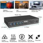 سوییچ کی وی ام 2 پورت  HDMI V2.0 برند فرانت مدل FARANET FN-K3H21 - تصویر 4