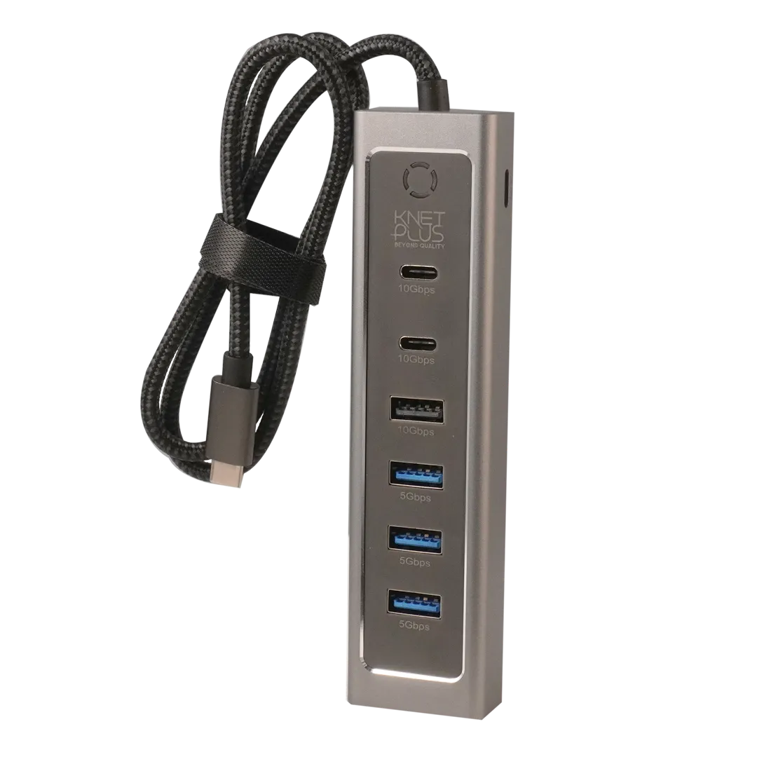 هاب 7 پورت چندکاره کی نت پلاس مدل K-NET PLUS KP-HUCMHC37 اتصال Type-C