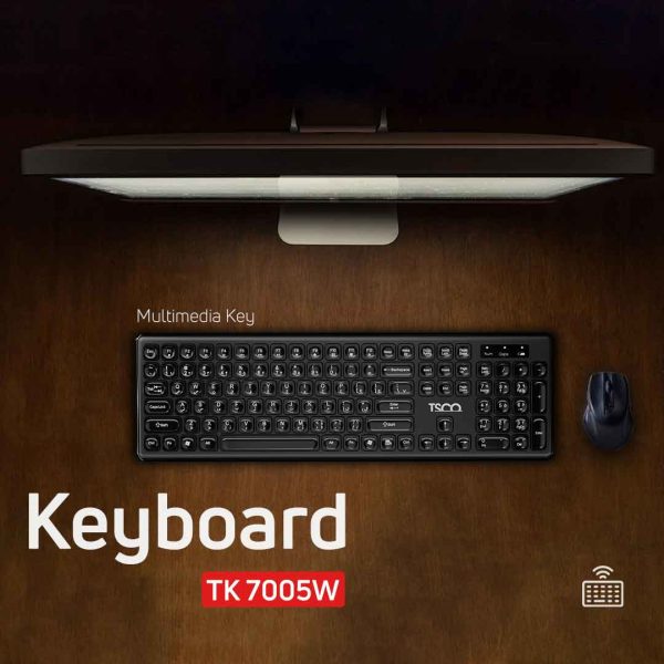 کيبورد وايرلس تسکو مدل TSCO TK-7005W
