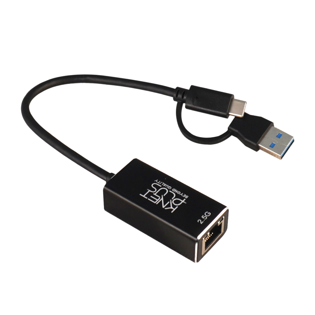 مبدل USB-C به ETERNET کی نت پلاس مدل KP-LA25 مبدل USB-C به ETERNET کی نت پلاس مدل KP-LA25