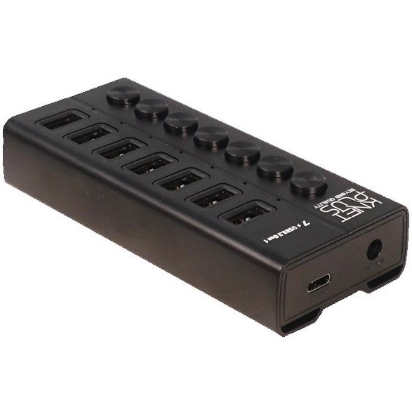 hJvvX95AfFFq56_5 هاب 7 پورت USB3.2 کینت مدل Knet Plus KP-HUAMHA17 - تصویر 1
