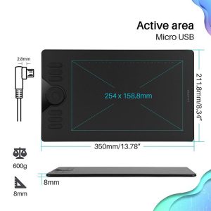 تبلت گرافیکی هوئیون مدل HS610 به همراه قلم نوری